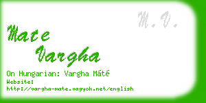 mate vargha business card