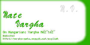 mate vargha business card